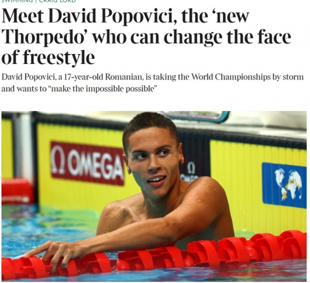 David Popovici în The Times 
