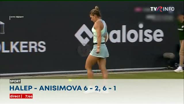 Simona Halep, în a doua semifinală consecutivă pe iarbă, după o victorie rapidă cu Anisimova la Bad Homburg. Urmează meciul cu Bianca Andreescu