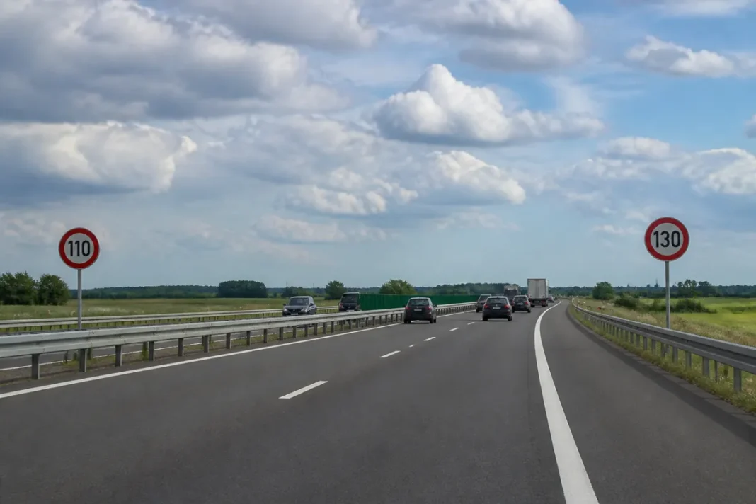Cu 110 km/h în loc de 130 km/h